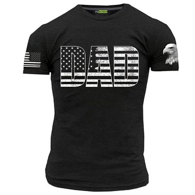 100% Cotton USA American Flag Shirts Military Dad Father Army Marine Tshirt for Men Gift S