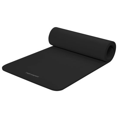 Retrospec Solana Yoga Mat 1/2" Thick w/Nylon Strap for Men & Women - Non Slip Excercise Mat for Yoga, Pilates, Stretching, Floor & Fitness Workouts
