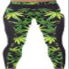 Sister Amy Women's Fitness High Waist Yoga Pants Printed Stretch Ankle Legging Leaves Small view 1