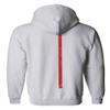 0058. American Flag Thin Red Line Firefighter Support Seal Sweatshirt Pullover Hoodie (White, Small) view 3