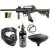 Maddog Tippmann Cronus Tactical Paintball Gun Marker and Bronze HPA Accessory Starter Package | Comes with Marker, Anti-Fog Mask, Hopper, & 48CI HPA Tank - Black / Olive view 1