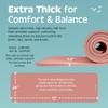 Retrospec Solana Yoga Mat 1/2" Thick w/Nylon Strap for Men & Women - Non Slip Excercise Mat for Yoga, Pilates, Stretching, Floor & Fitness Workouts view 3