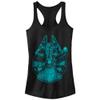 Star Wars Junior's Blue Falcon Slim Fit, Scoop Hem Racerback Tank, Black, X-Small view 1