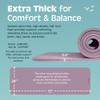 Retrospec Solana Yoga Mat 1/2" Thick w/Nylon Strap for Men & Women - Non Slip Excercise Mat for Yoga, Pilates, Stretching, Floor & Fitness Workouts view 3