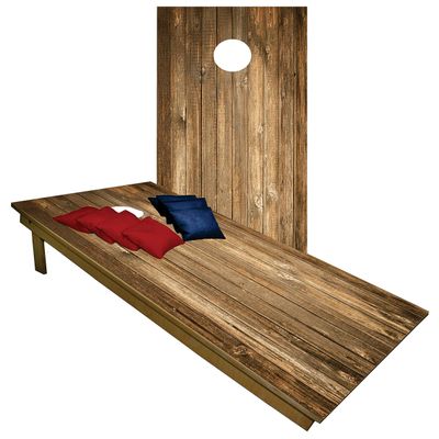 Handmade Premium Wooden Cornhole Board Set - Wood Grain Series - Handmade in USA, Regulation Size 2'x4', Made of Baltic Birch | Includes 8 Cornhole Bags (Style #1158)