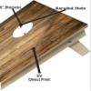 Handmade Premium Wooden Cornhole Board Set - Wood Grain Series - Handmade in USA, Regulation Size 2'x4', Made of Baltic Birch | Includes 8 Cornhole Bags (Style #1158) view 4