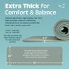 Retrospec Solana Yoga Mat 1/2" Thick w/Nylon Strap for Men & Women - Non Slip Excercise Mat for Yoga, Pilates, Stretching, Floor & Fitness Workouts view 3