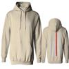 0058. American Flag Thin Red Line Firefighter Support Seal Sweatshirt Pullover Hoodie (Beige, Medium) view 1