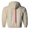 0058. American Flag Thin Red Line Firefighter Support Seal Sweatshirt Pullover Hoodie (Beige, Medium) view 3