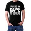 100% Cotton I Paused My Game to Be Here Shirts for Men Graphic Funny Video Gamer Gift T Shirt 4-5 Black
