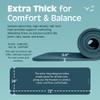 Retrospec Retrospec Solana Yoga Mat 1/2" Thick w/Nylon Strap for Men & Women - Non Slip Excercise Mat for Yoga, Pilates, Stretching, Floor & Fitness Workouts ,Ocean Blue view 3
