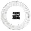 Farbetter Lined Bicycle Brake Cable Housing, 5mm x 50ft, Including 30 PCS Cable End Caps Kit, The Most Trusted DIY Set for SRAM/Shimano Mountain Bike Road Bike (White) view 1