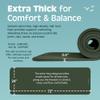 Retrospec Solana Yoga Mat 1/2" Thick w/Nylon Strap for Men & Women - Non Slip Excercise Mat for Yoga, Pilates, Stretching, Floor & Fitness Workouts, Wild Spruce, 4446 view 3