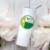 greeklife.store University of North Texas Skinny Tumbler, Water Tumbler, Stainless Steel Tumbler, Tumbler Cup, Tumbler with Straw and Lid, Double Wall, Stainless Tumbler (University of North Texas 1) view 2