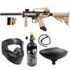 Maddog Tippmann Cronus Tactical Paintball Gun Marker and Bronze HPA Accessory Starter Package | Comes with Marker, Anti-Fog Mask, Hopper, & 48CI HPA Tank - Black/Tan view 1