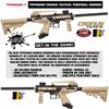 Maddog Tippmann Cronus Tactical Paintball Gun Marker and Bronze HPA Accessory Starter Package | Comes with Marker, Anti-Fog Mask, Hopper, & 48CI HPA Tank - Black/Tan view 3