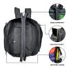 Black Cornhole Backpack with ACE Patch | Holds Up to Six Cornhole Bag Sets (Up to 24 Bags) | Includes 2 Side Pockets, 2 Phone Holders, 2 Straps, Headphone Passthrough Ports view 4
