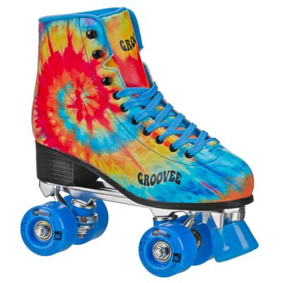 Roller Derby Groovee Quad Skate Pinwheel Tie Dye Size 6