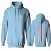 0058. American Flag Thin Red Line Firefighter Support Seal Sweatshirt Pullover Hoodie (Light Blue X-Large) view 1