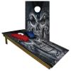 CornholeGamesUSA Handmade Premium Wooden Cornhole Board Set - Skull Series - Handmade in USA, Regulation Size 2'x4', Made of Baltic Birch | Includes 8 Cornhole Bags view 1