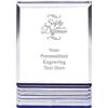Engraved Safety Makes The Difference Custom Trophy - 7" Blue Rockwell Acrylic Award Safety Makes The Difference Tinted Blue Custom Trophy Award with Free Personalization Prime view 1