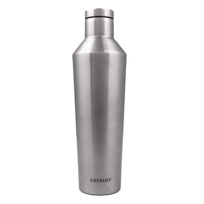 Patriot Coolers Stainless Steel Canteen - 27 Ounce Bottle With Double Wall, Vacuum Insulation (Silver/Stainless)