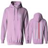 0058. American Flag Thin Red Line Firefighter Support Seal Sweatshirt Pullover Hoodie (Light Purple, Medium) view 1