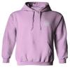 0058. American Flag Thin Red Line Firefighter Support Seal Sweatshirt Pullover Hoodie (Light Purple, Medium) view 2