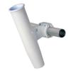 1.66 in. Aluminum Horizontal Clamp-On Rod Holder with Powder Coated & Sleeve44; OD - White view 1