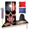 CornholeGamesUSA Handmade Premium Wooden Cornhole Board Set - Skull Series - Handmade in USA, Regulation Size 2'x4', Made of Baltic Birch | Includes 8 Cornhole Bags view 1