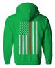0058. American Flag Thin Red Line Firefighter Support Seal Sweatshirt Pullover Hoodie (Irish, Large) view 3
