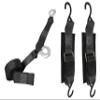 CustomTieDowns Boat Winch and Transom Straps Bundle. Winch Strap is 2 Inches X 20 Ft with A 10 Inch Safety Strap. Transom Straps are 4.5 Feet Long with Black Hardware. (20) view 1