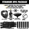 Maddog Tippmann Cronus Basic Paintball Gun Marker and Accessory Starter Package [HPA] |Titanium Kit - Marker, 48ci/3000psi Compressed Air Tank, Mask, Hopper, 6+1 Harness, & (6) Pods view 2