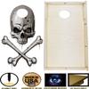 CornholeGamesUSA Handmade Premium Wooden Cornhole Board Set - Skull Series - Handmade in USA, Regulation Size 2'x4', Made of Baltic Birch | Includes 8 Cornhole Bags view 3