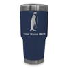 LaserGram 30oz Vacuum Insulated Tumbler Mug, Penguin, Personalized Engraving Included (Navy Blue) view 1