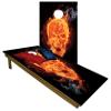 CornholeGamesUSA Handmade Premium Wooden Cornhole Board Set - Skull Series - Handmade in USA, Regulation Size 2'x4', Made of Baltic Birch | Includes 8 Cornhole Bags view 1