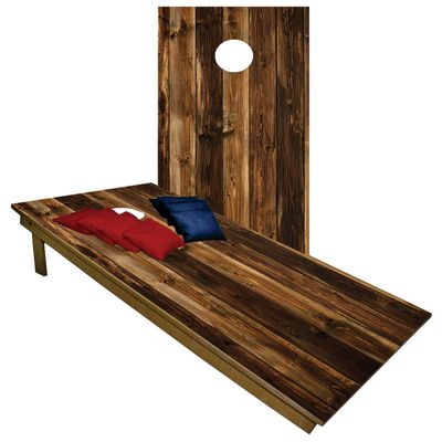 Handmade Premium Wooden Cornhole Board Set - Wood Grain Series - Handmade in USA, Regulation Size 2'x4', Made of Baltic Birch | Includes 8 Cornhole Bags (Style #01598)