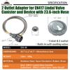 camping moon 2 Outlet Adapter for EN417 Lindal Valve Canister and Device with 23.6-inch Hose Z28-60 view 2