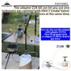 camping moon 2 Outlet Adapter for EN417 Lindal Valve Canister and Device with 23.6-inch Hose Z28-60 view 3