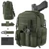 LarKoo Tactical Handgun Shoulder Strap Messenger Bag Gun Ammo Holster Concealed Carry Pistol Pouch Padded Military Fanny Pack Range Bag for Shooting Hunting view 1