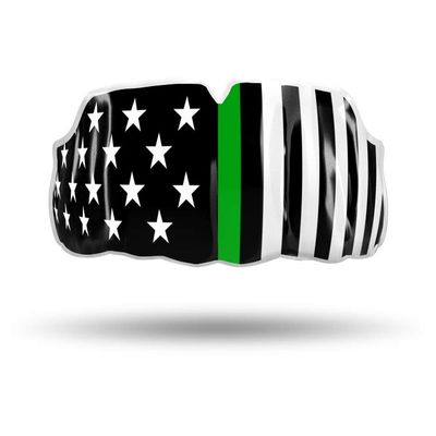 Impact Custom Professional MMA/Boxing/Muay Thai Mouthguard (Thin Green Line Flag)