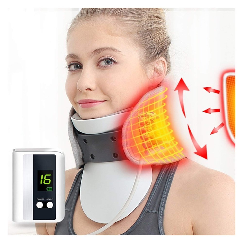 SADDPA DSMYYXGS Neck Traction Automatic Inflatable Neck Device Adjustable Cervical Spine Massager Household Neck Correction Traction (Color : A)
