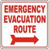 The Sign Studio - 18 x 24  Emergency Evacuation Route Sign (Right Arrow) Signs - .080 Aluminum view 1