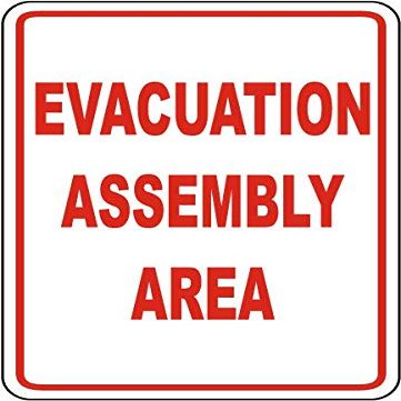 The Sign Studio - 18 x 24  Evacuation Assembly Area Signs - .080 Aluminum