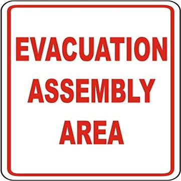 The Sign Studio - 18 x 24 Evacuation Assembly Area Signs - .080 Aluminum