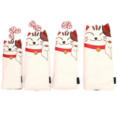 VGEBY Headcovers, Water PU Cartoon Cat Covers 4PCS #1#3#5 UT Kneepad