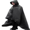 DUKUSEEK Hooded Stadium Blanket, Waterproof Windproof Outdoor Fleece Blanket - Large (79x56), Portable, Wearable, Warm for Outdoor Camping, Picnic, Stadium, Sports, Beach, Concerts, Car, Dogs view 1