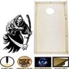 CornholeGamesUSA Handmade Premium Wooden Cornhole Board Set - Skull Series - Handmade in USA, Regulation Size 2'x4', Made of Baltic Birch | Includes 8 Cornhole Bags view 3