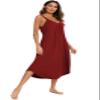 Honeystore Women's Casual Loose Nightgown Long Swing Chemise Dress Pajamas H0219-Burgundy M view 4