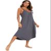 Honeystore Women's Casual Loose Nightgown Long Swing Chemise Dress Pajamas H0219-Gray S view 4